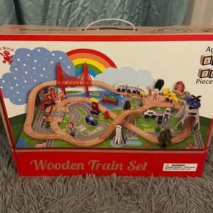 Wooden train set